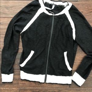 Black & white bomber sweater